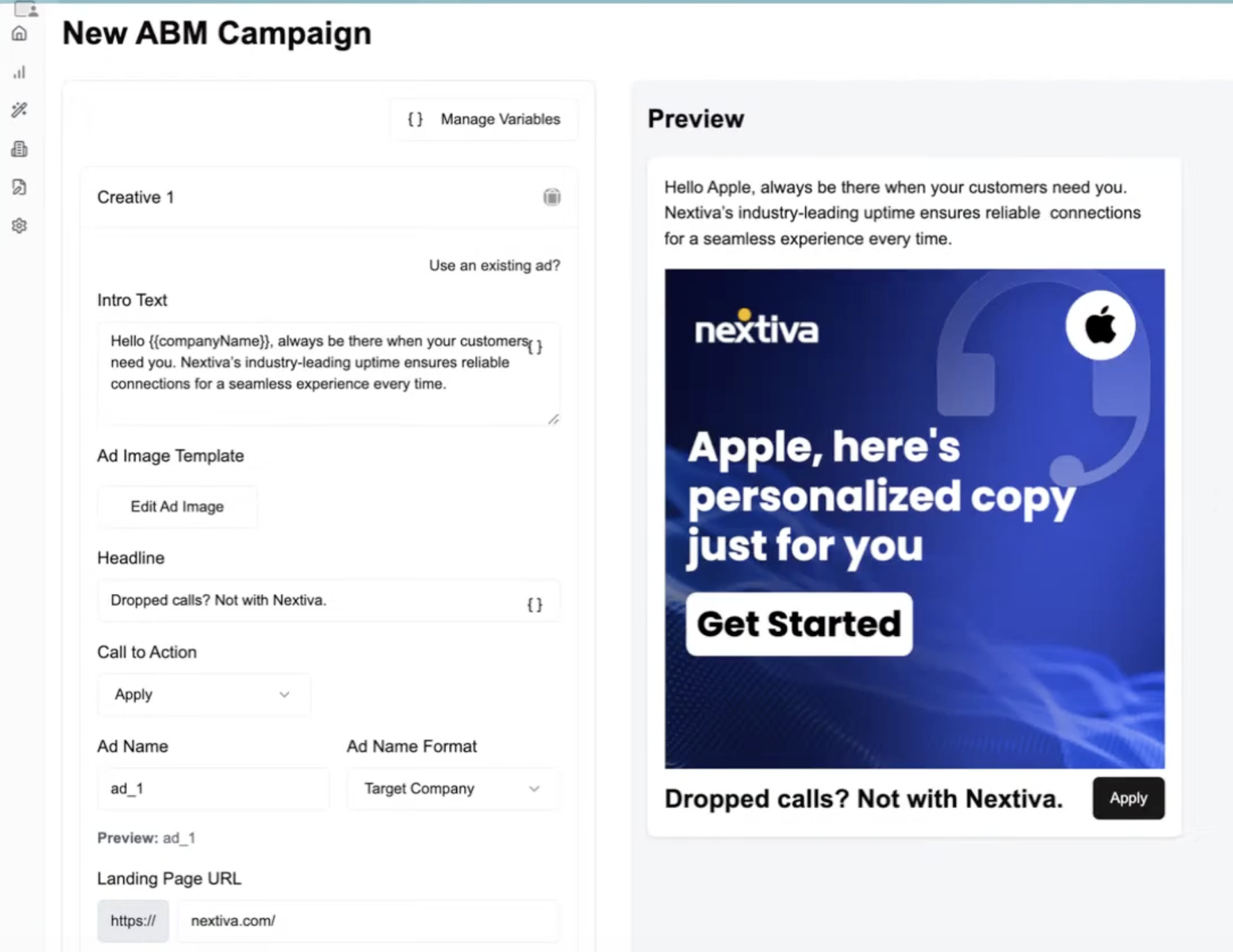 Karrot ABM Campaign Interface